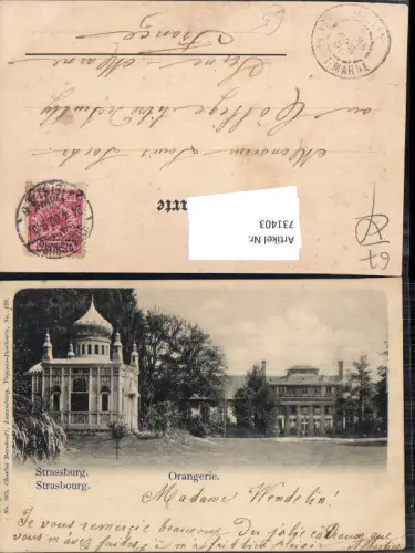 731403 Strassburg Strasbourg Elsass Orangerie