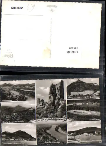 731430 Mehrbild AK Drachenfels Lemmerzbad Königswinter m. Petersberg Drachenburg
