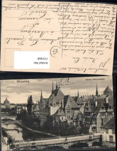 731468 Strassburg Strasbourg Elsass Höhere Töchterschule