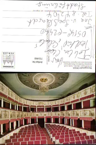 731490 Celle Schlosstheater Barocktheater Theater Inneres