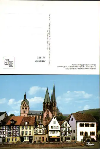 731492 Gelnhausen im Kinzigtal Untermarkt mit Marienkirche Fachwerkhäuser