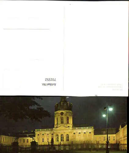 731552 Berlin Charlottenburger Schloss bei Nacht Charlottenburg