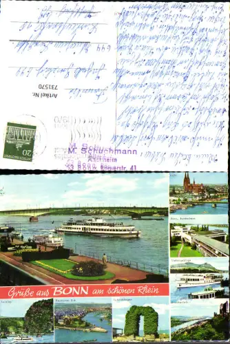 731570 Mehrbild AK Bonn a. Rhein Loreley Deutsches Eck Rolandsbogen Köln Drachenfels