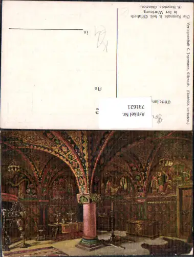 731621 Künstler AK F. Bayerlein Die Kemnate d. Heiligen Elisabeth Eisenach Wartburg Interieur