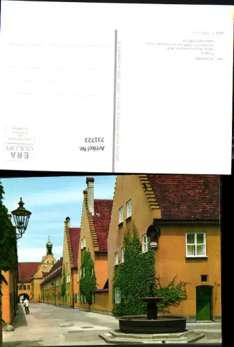 731723 Augsburg Fuggerei älteste Sozialsiedlung der Welt Brunnen