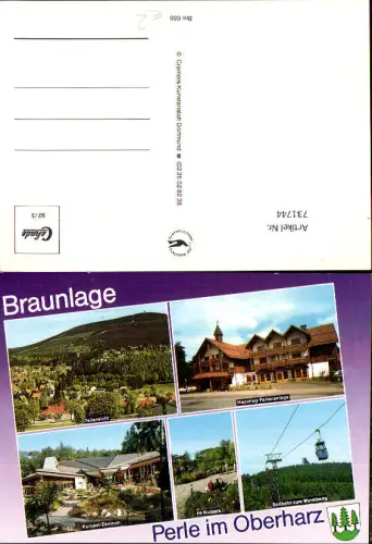 731744 Mehrbild AK Braunlage Oberharz Teilansicht Seilbahn zum Wurmberg Kurpark