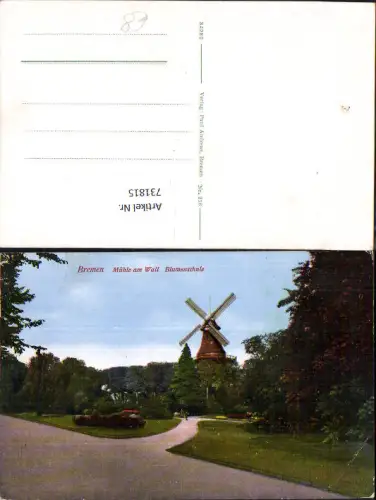 731815 Bremen Mühle am Wall Blumenschule Windmühle