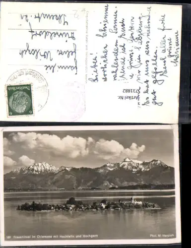 731882 Fraueninsel im Chiemsee mit Hochfelln und Hochgern Prien a. Chiemsee