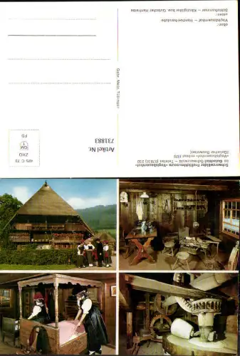 731883 Mehrbild AK Gutachtal Schwarzwald Freilichtmuseum Inneres Tracht Handwerkerstube