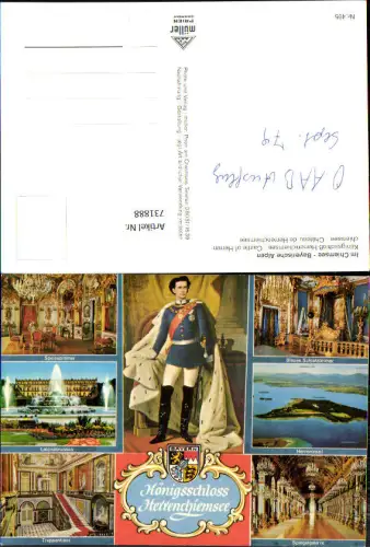 731888 Mehrbild AK Königsschloss Herrenchiemsee Prien a. Chiemsee Ludwig von Bayern Inneres