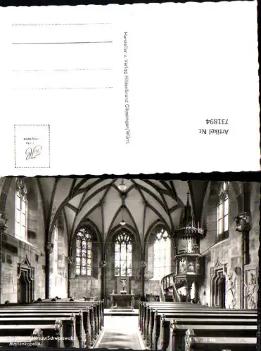 731894 Foto AK Hirsau Schwarzwald Marienkapelle Inneres