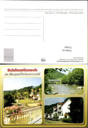 731907 Mehrbild AK Baiersbronn-Schönmünzach Schwarzwald Murgtal Ansichten