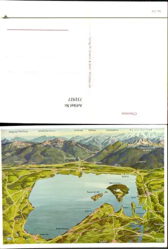 731927 Lagekarte Chiemsee Prien a. Chiemsee Fraueninsel Herreninsel