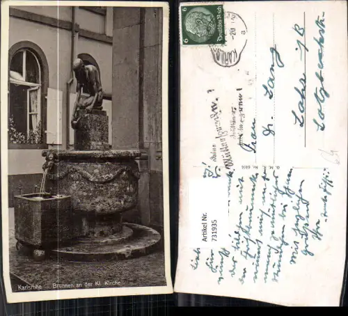 731935 Karlsruhe Brunnen an der Kl. Kirche