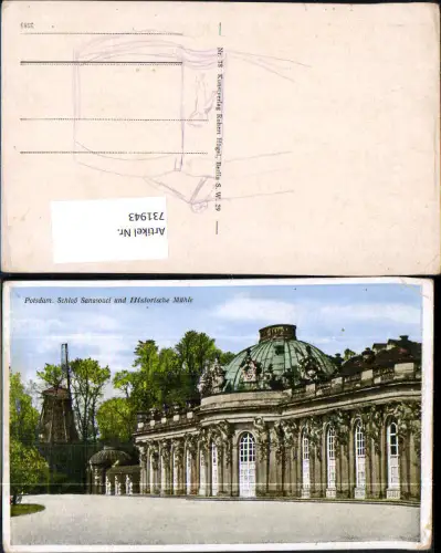 731943 Potsdam Schloss Sanssouci und Historische Mühle