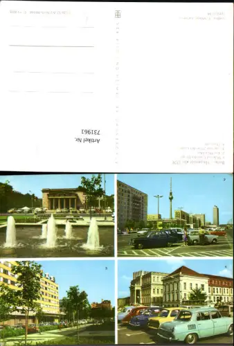 731961 Mehrbild AK Berlin DDR Mahnmal Unter den Linden Karl-Marx-Allee Interhotel Operncafe