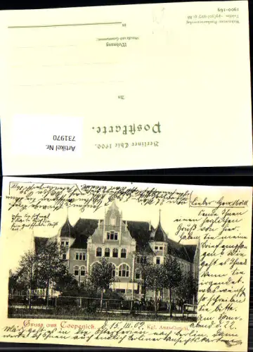 731970 Repro Berlin Gruss aus Coepenick Köpenick Kgl. Amts-Gericht um 1902