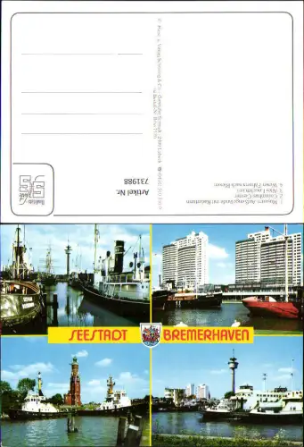 731988 Mehrbild AK Bremen Museum-Außengelände Radarturm Leuchtturm Weser-Fähre nach Blexen Columbus-Center