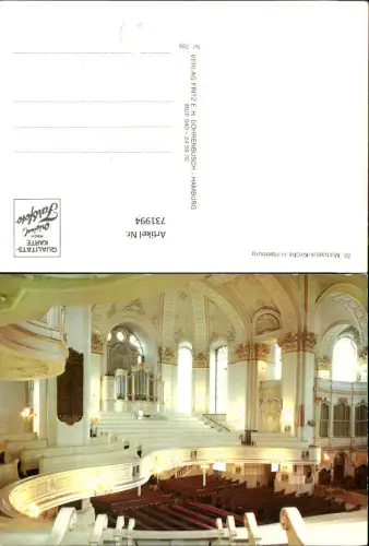 731994 Hamburg St Michaelis-Kirche Inneres Orgel