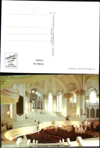 732001 Hamburg St Michaelis-Kirche Inneres Orgel