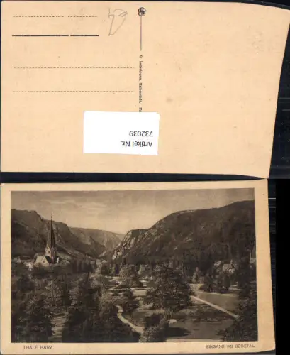 732039 Thale Harz Eingang ins Bodetal