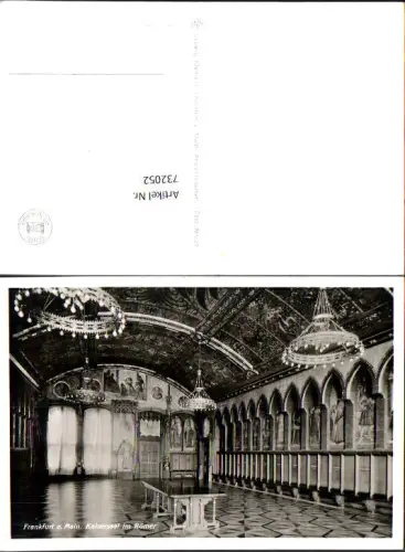 732052 Foto AK Frankfurt a. Main Kaisersaal im Römer Luster Interieur