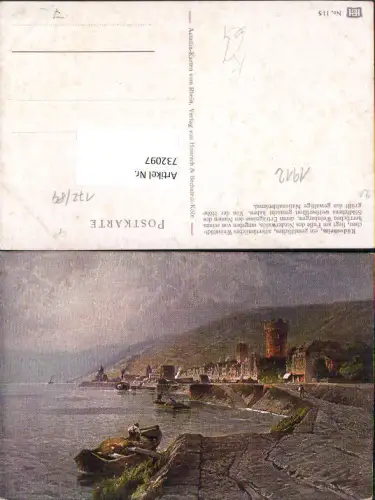 732097 Künstler AK Astudin Rüdesheim a. Rhein Boote