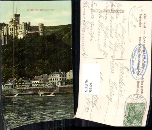732104 Gruss von Stolzenfels Capellen Koblenz
