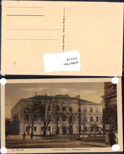 732114 tolle AK St. Pölten Bundes-Real-Obergymnasium Straßenansicht