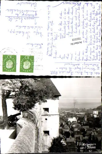 732219 Foto AK Heidenheim a. d. Brenz Ansicht Festung Geschütz Blick auf Stadt
