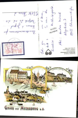 732274 Nostalgie-Postkarte Meersburg am Bodensee Hotel Seehof Meersburg LK Bodenseekreis