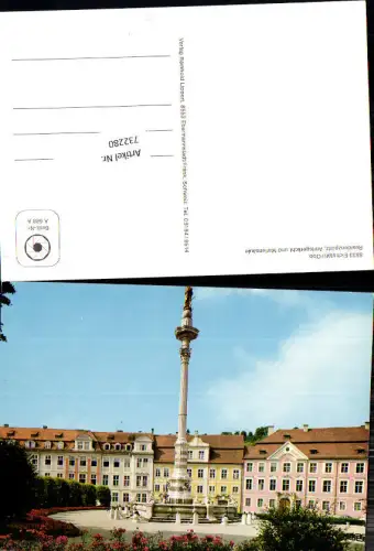 732280 Eichstätt Oberbayern Residenzplatz Amtsgericht u. Mariensäule