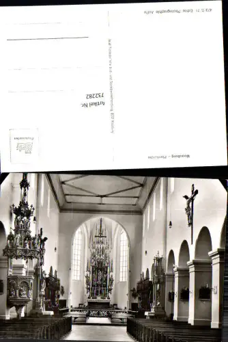 732282 Foto AK Moosburg Pfarrkirche Moosburg Inneres Altar LK Starnberg