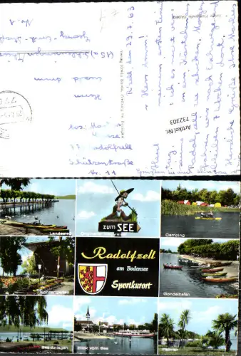 732303 Mehrbild AK Radolfzell am Bodensee Landesteg Konzertgarten Gondelhafen Palmen