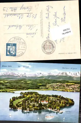 732309 Mainau Insel Mainau Bodensee mit Berner Alpen LK Konstanz