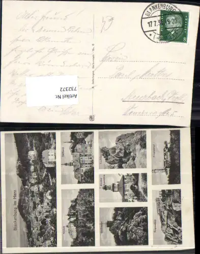 732372 Mehrbild AK Blankenburg im Harz Rathaus Blankenburg Ziegenkopf Regenstein (Harz) LK Harz