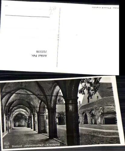 732378 Foto AK Stralsund Johanniskloster Kreuzgang