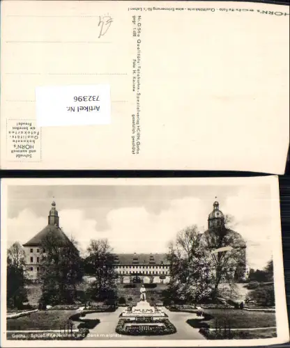 732396 Gotha Schloß Fredenstein und Denkmalplatz