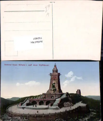 732407 Denkmal Kaiser Wilhelm 1 auf dem Kyffhäuser Steinthaleben Kyffhäuserland