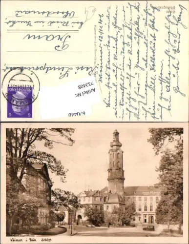732408 Foto AK Weimar i. Thüringen Schloss gelaufen nach Pram b. Ried im Innkreis