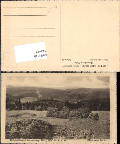 732422 Masserberg Blick vom Turm Masserberg LK Hildburghausen