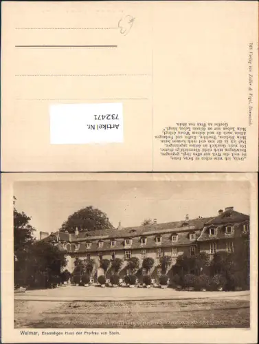 732471 Weimar Thüringen Haus der Freifrau von Stein