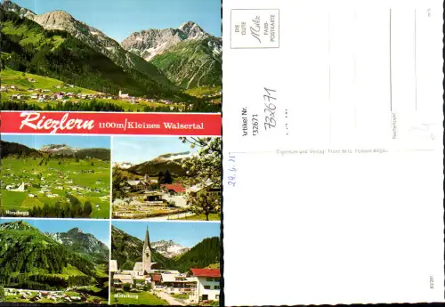 732671 Mehrbild AK Riezlern Kleines Walsertal Mittelberg Hirschegg Baad