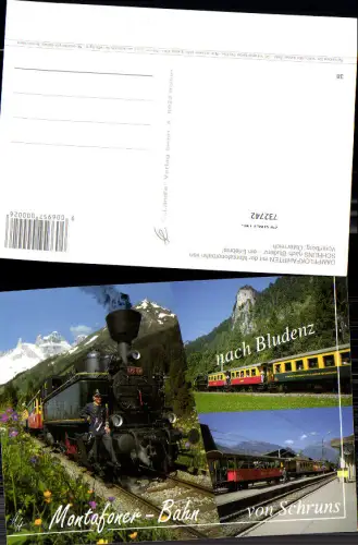 732742 Mehrbild AK Schruns nach Bludenz Dampflokfahrten Montafonerbahn Eisenbahn Dampflok