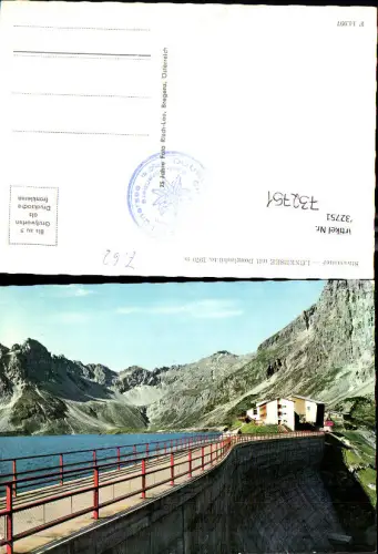 732751 Staumauer Lünersee mit Douglashütte Douglass Hütte Vandans Brand
