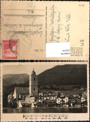 732779 Liedkarte Im Weissen Rössl am Wolfgangsee St. Wolfgang im Salzkammergut pub Cosy BS 142