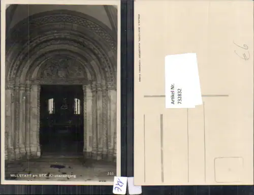 732832 Foto AK Millstatt am See Kircheneingang Kirche