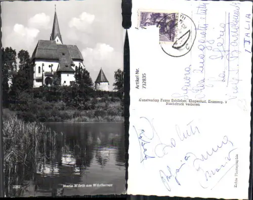 732835 Foto AK Maria Wörth am Wörthersee Kirche