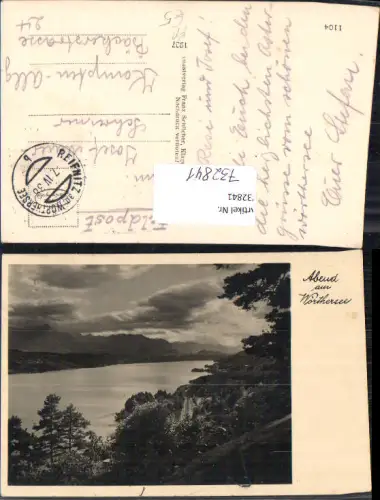 732841 Foto AK Abend am Wörthersee Stempel-unsortiert Reifnitz a. Wörthersee Maria Wörth Feldpost