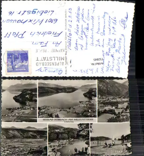 732845 Mehrbild AK Seebad Dörbriach am Millstättersee gelaufen nach Wixhausen